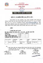 अ.न.मी.काे  लिखित नतिजा प्रकाशन
